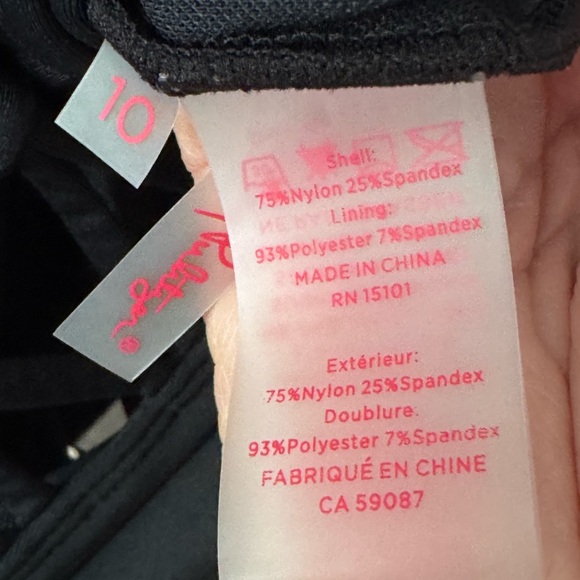 Lilly Pulitzer Womens Isle Lattice One-Piece Swimsuit Black size 10 - Picture 3 of 3